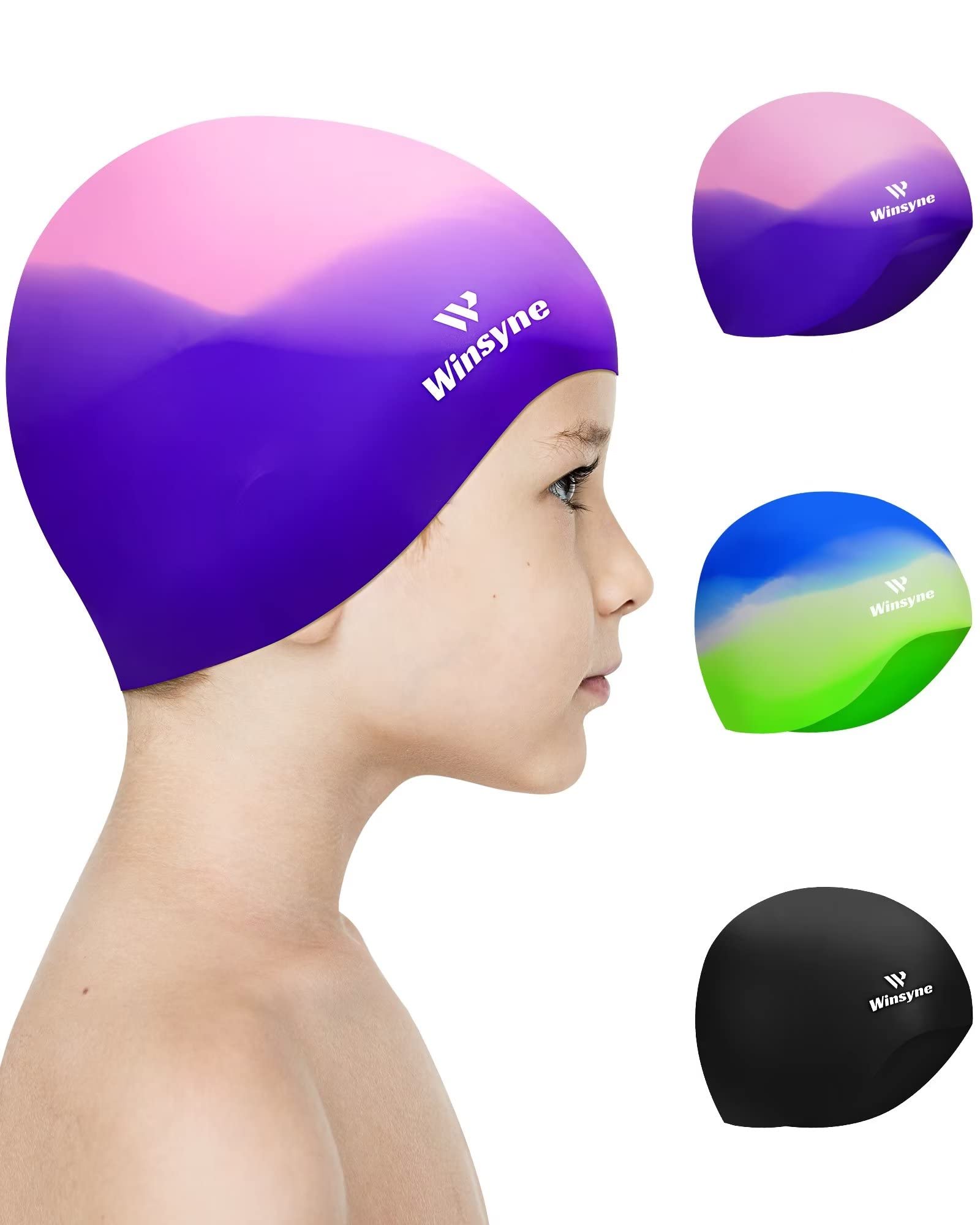 Gorro de natación para niños y niñas, gorros de natación